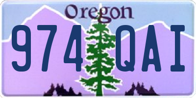 OR license plate 974QAI