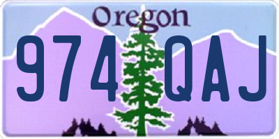 OR license plate 974QAJ