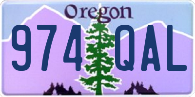 OR license plate 974QAL
