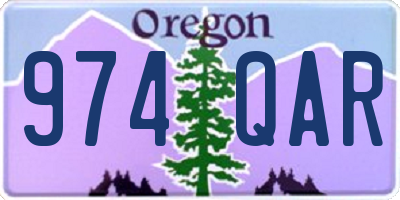 OR license plate 974QAR