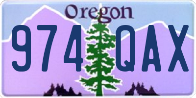 OR license plate 974QAX