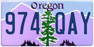 OR license plate 974QAY