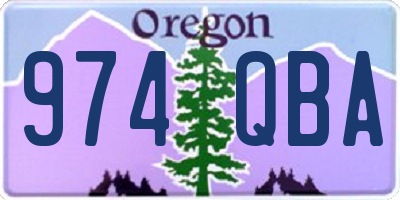 OR license plate 974QBA