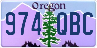 OR license plate 974QBC