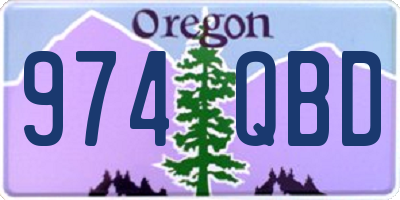 OR license plate 974QBD