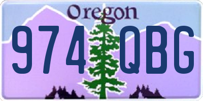 OR license plate 974QBG