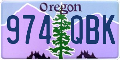 OR license plate 974QBK