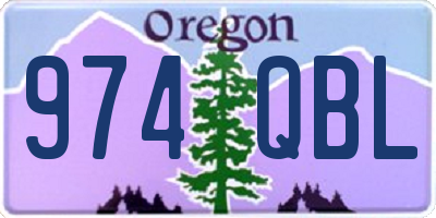 OR license plate 974QBL