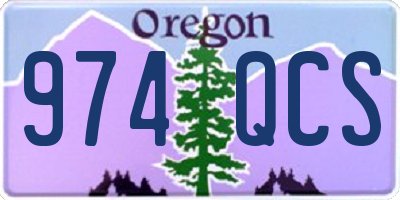 OR license plate 974QCS