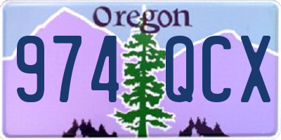 OR license plate 974QCX