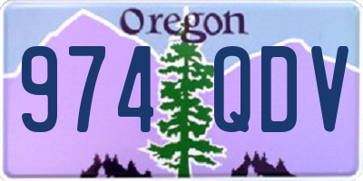 OR license plate 974QDV
