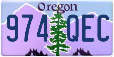 OR license plate 974QEC