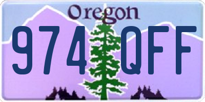 OR license plate 974QFF