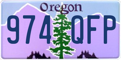 OR license plate 974QFP