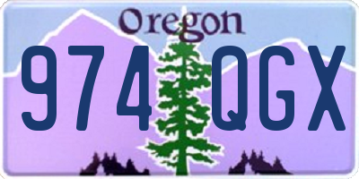 OR license plate 974QGX