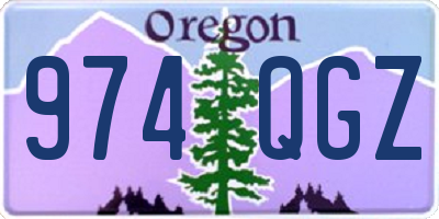 OR license plate 974QGZ