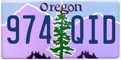 OR license plate 974QID