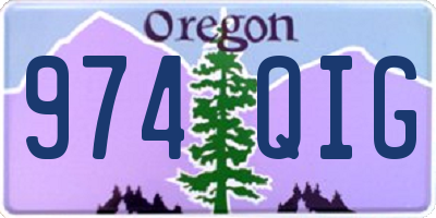 OR license plate 974QIG
