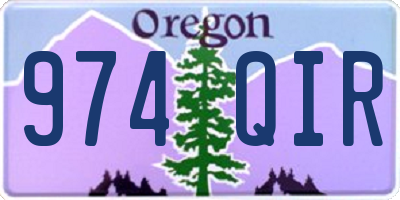 OR license plate 974QIR
