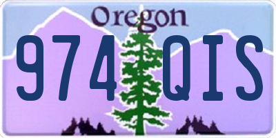 OR license plate 974QIS