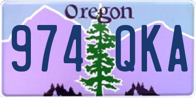 OR license plate 974QKA