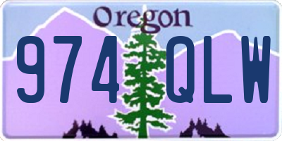 OR license plate 974QLW