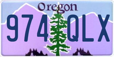 OR license plate 974QLX