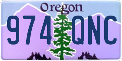 OR license plate 974QNC