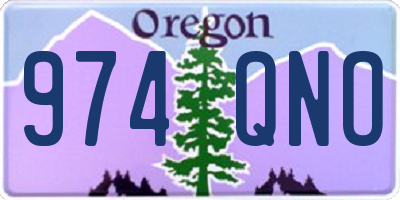 OR license plate 974QNO