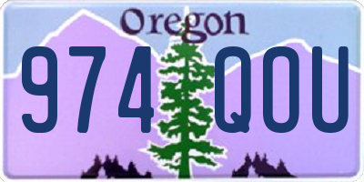 OR license plate 974QOU