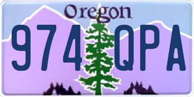OR license plate 974QPA
