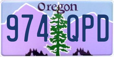 OR license plate 974QPD