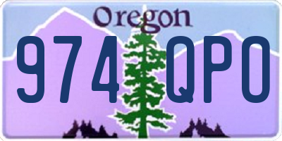 OR license plate 974QPO