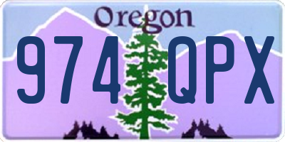 OR license plate 974QPX