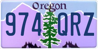 OR license plate 974QRZ