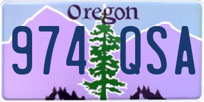 OR license plate 974QSA