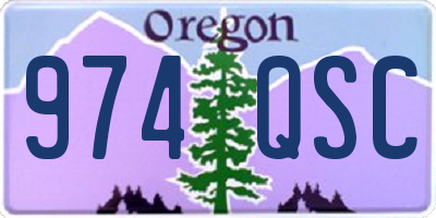 OR license plate 974QSC