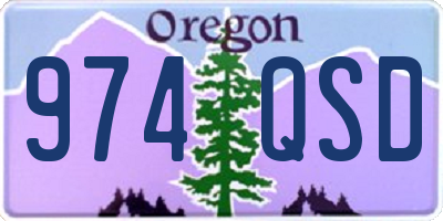 OR license plate 974QSD