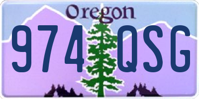 OR license plate 974QSG