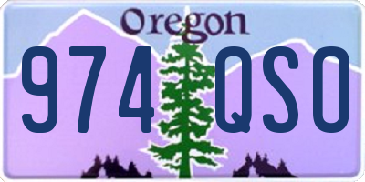 OR license plate 974QSO