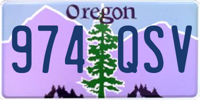 OR license plate 974QSV