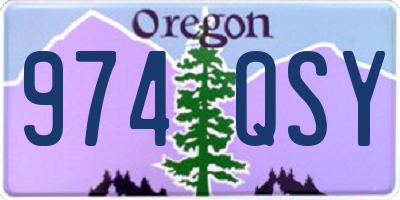OR license plate 974QSY