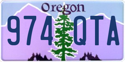 OR license plate 974QTA