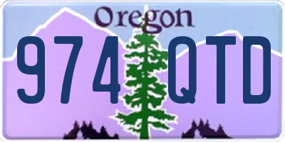 OR license plate 974QTD