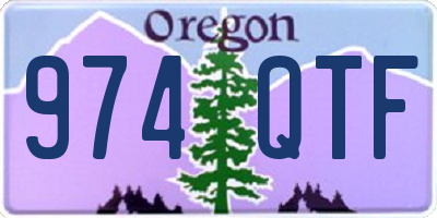 OR license plate 974QTF