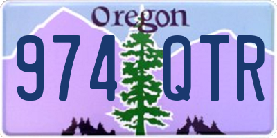 OR license plate 974QTR