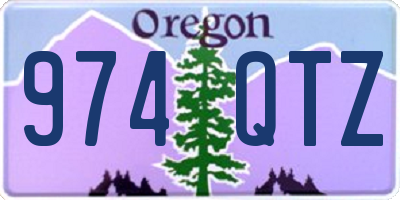 OR license plate 974QTZ