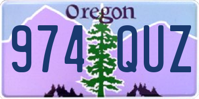 OR license plate 974QUZ