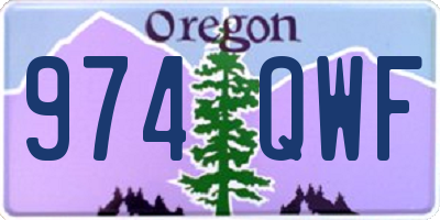 OR license plate 974QWF