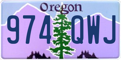 OR license plate 974QWJ
